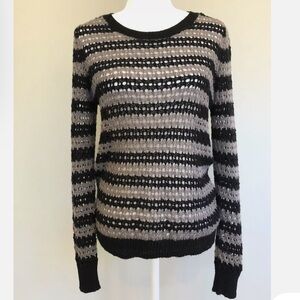 Nordstrom Caslon Black & Gray
Striped Knit Sweater Size S